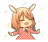 chibi é fofo, animação chibi, animação happy bunny, coelho de parede vermelha de uzoji, animação chibi kigulumi