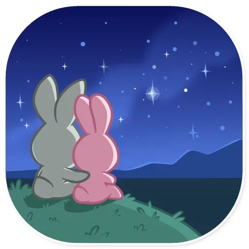 the little bunny, die sterne des kaninchens, rosa hase, rosa hase, süße kleine kaninchen silhouette