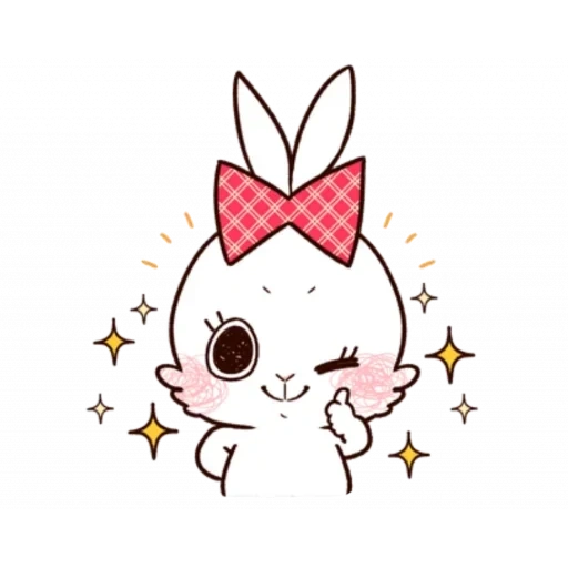 lapin blanc, sofia bunny, dessins kawaii mignons