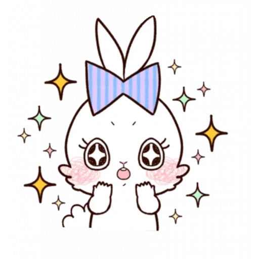 lapin blanc, sofia bunny, dessins kawaii mignons