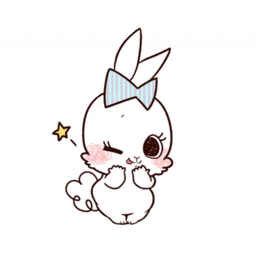 bunny, white bunny, kawaii drawings, cute kawaii drawings