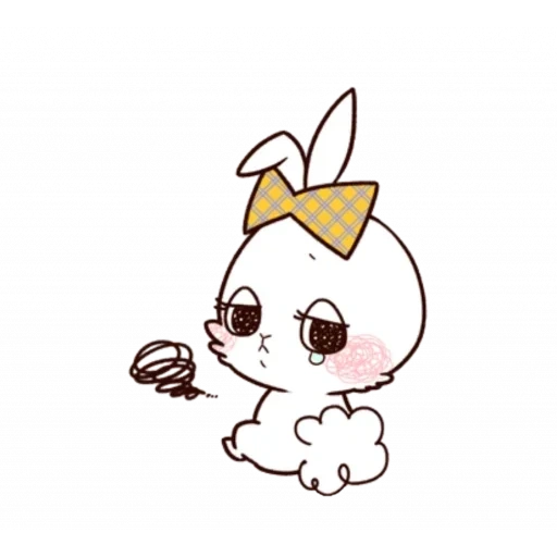 lapin blanc, sofia bunny, dessins kawaii mignons