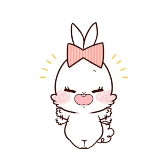 sofia bunny, bunny putih, lukisan kawai yang lucu, animasi sketsa yang lucu