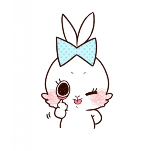 lapin blanc, sofia bunny, dessins kawaii mignons