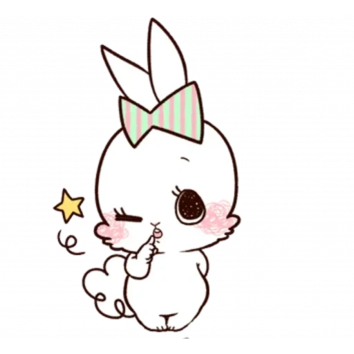 white bunny, sofia bunny, igov tiny bunny, cute kawaii drawings