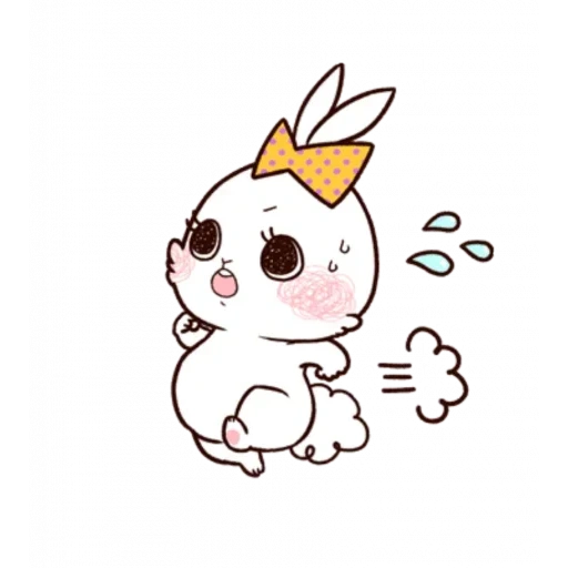 kawaii, sofia bunny, bunny bianco, carino kawai pittura