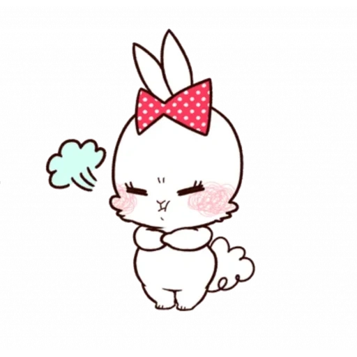 clipart, lapin blanc, sofia bunny