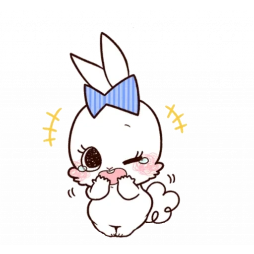 lapin blanc, sofia bunny, dessins kawaii mignons