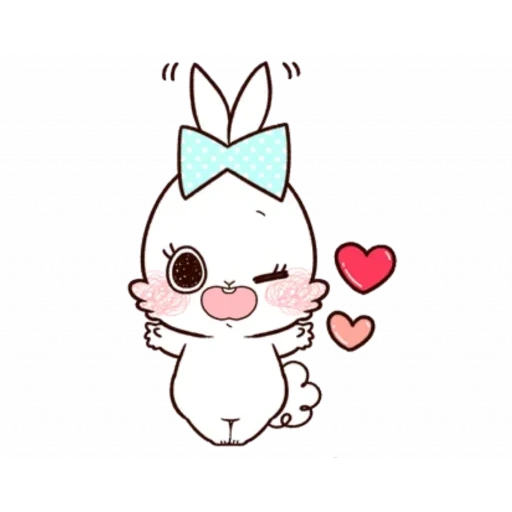 sofia bunny, lapin blanc, dessins mignons, dessins kawaii mignons