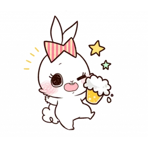 white bunny, sofia bunny, cute kawaii drawings