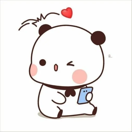 kawaii panda, os desenhos são fofos, desenho fofo, lindos desenhos de panda, adesivos de desenhos bonitos
