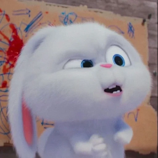snowball, bola de nieve de conejo, dibujo de bola de nieve, conejo bola de nieve caricatura, snow ball is crybaby meme