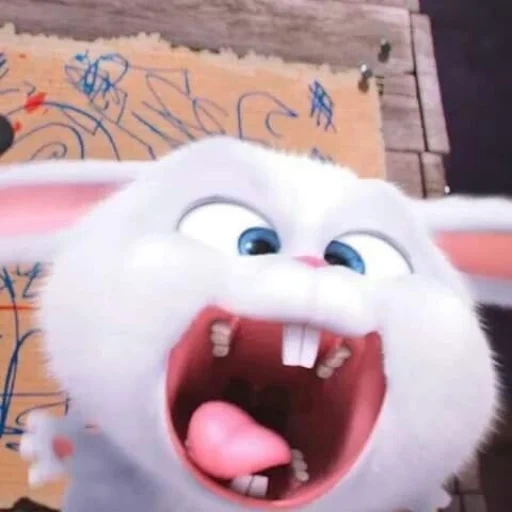 rabbit snowball, the hare of secret life, the secret life of pets hare, hare secret life of pets, little life of pets rabbit