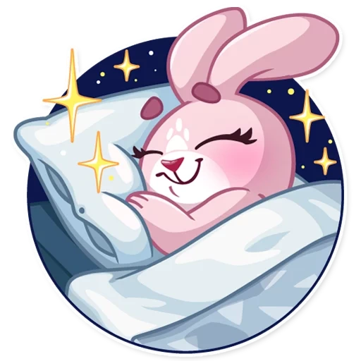 conejito, miu nyam, bunny está durmiendo, conejito rosa, dibujo lindo