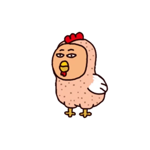 poulets, poulets, poulet de dessin animé, ji situ, couronne de poulet de dessin animé