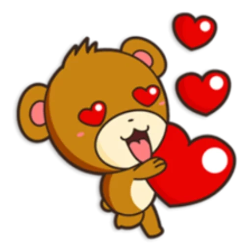 bear, ours brun, l'ours est mignon et amoureux, poulet rirakuma, anime bear rila kuma