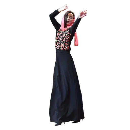moda, vestido largo, vestido musulmán, vestido de niña musulmana, hermoso vestido musulmán