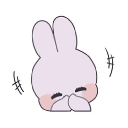 conejito, conejito de línea, querido conejo, conejito dormido, conejos de dibujos animados kawaii