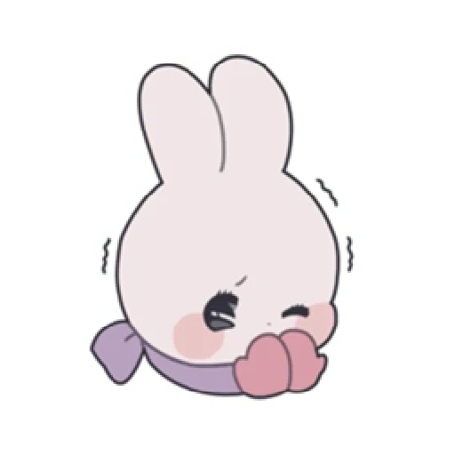 kawaii, coniglio carino, coniglio cavai, simpatica figura di chibi, kawai cartoon rabbit