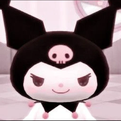 kuromi, juguetes, relleno sensible a la madera negra, mymelody hello kitty, llorando la belleza negra de sanrio