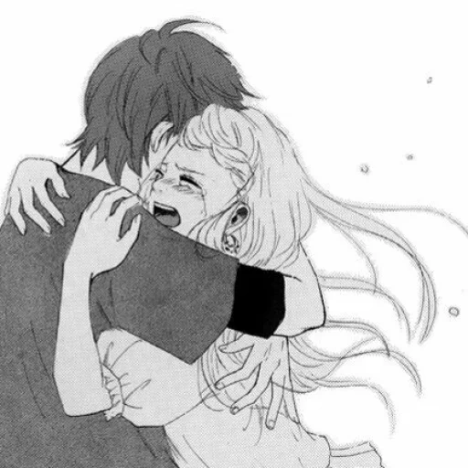 anime couples, anime pair of vib, anime pairs of manga, anime drawings of a couple, anime hugs tears