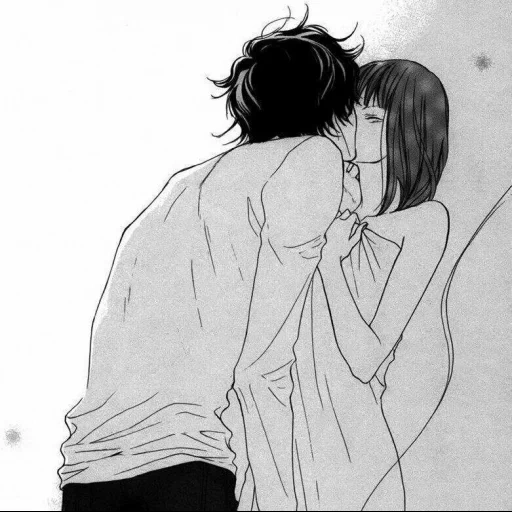 anime couples, anime pairs of manga, anime drawings of a couple, love anime passion, kiss anime drawing