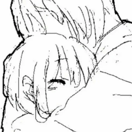 anime drawings, anime in a couple, anime hugs, anime with a pencil, anime drawings with a pencil