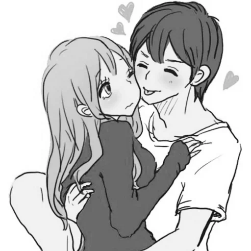 picture, anime couples, anime in a couple, lovely anime couples, drawings of anime love