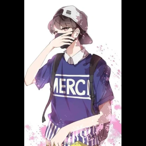 anime boy, the guy who blocked the shot art, anime awki boy, cute cartoon boy, anime boyfriend baseball cap