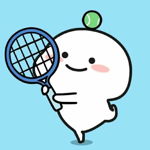 encantador, asiático, pentol, sin-chan, esporte de tênis