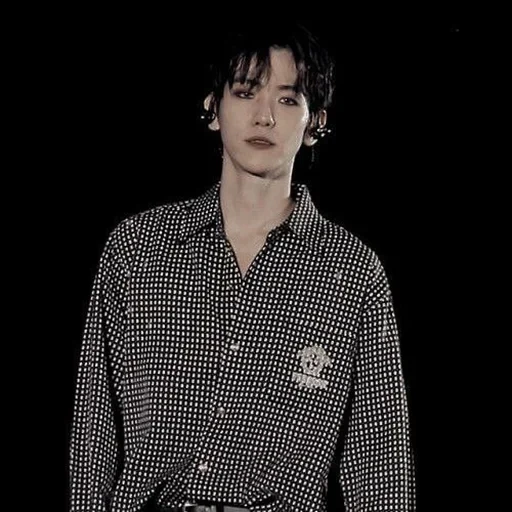 exo baekhyun, baekhen brunette, backhyun aesthetics, ben baekhen press, prive backhyun clothes