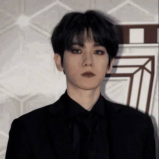 pak chanyeol, baekhyun exo, kim taehyun brunet, bekhyun vampo exo, bekhen aestética negra