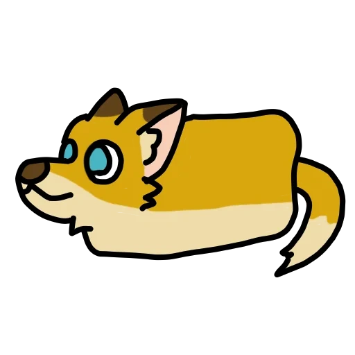 hund, anime, corgi