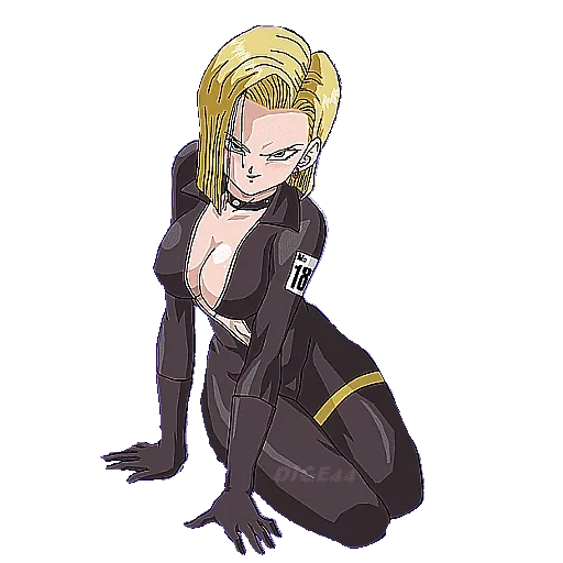 android 18, robot 17 18, 18 db android, personajes de animación, dragon ball chao