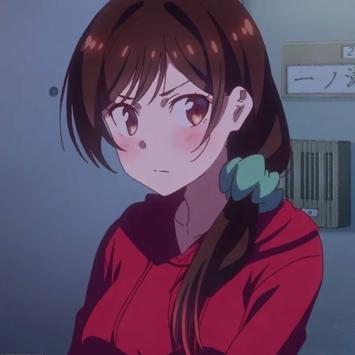 anime screenshot, anime girl, anime charaktere, suwara chimura, anime girl for a hour