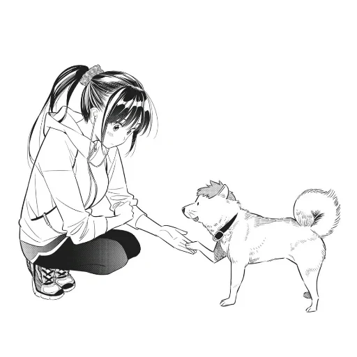 manga, imagen, perro manga, dibujos de arte de anime, manga sobre animales