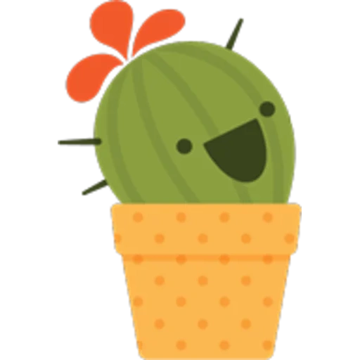 кактус, кавайный кактус, кактус иллюстрация, мексиканский кактус
