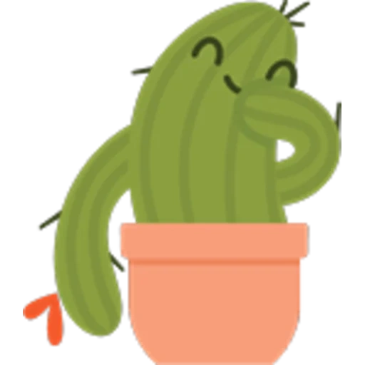 cactus, concombre de cactus, les cactus aiment, dessin animé du cactus, pot de cactus smiley