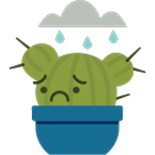 cactus, cactus mignon, cactus emoji, usine d'origine