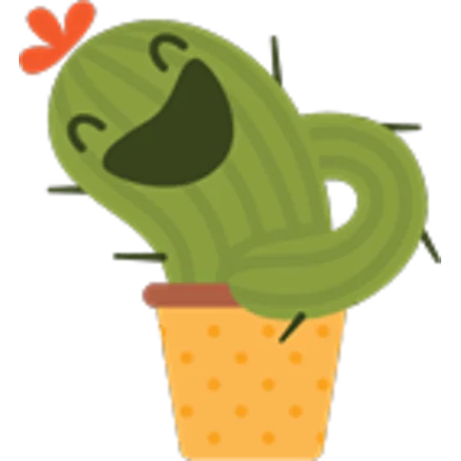 kaktus, cactus emoji, nopal, cactus smiley pot