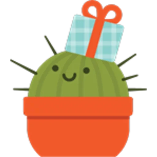 cactus, cactus mignon, dessin de pot de cactus, dessins emoji cactus