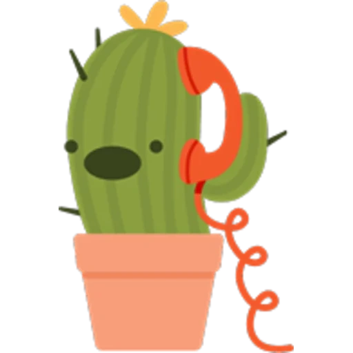 cactus, cactus mignon, dessin animé du cactus, pot de cactus smiley
