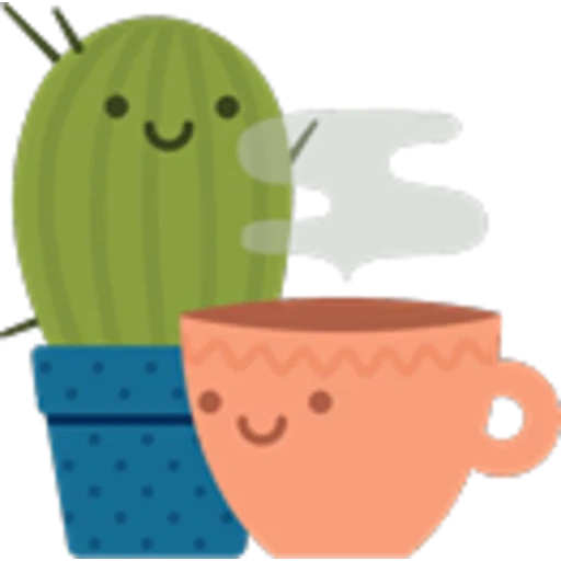 cactus, cactus, cactus mignon, dessin de pot de cactus, pot de cactus smiley