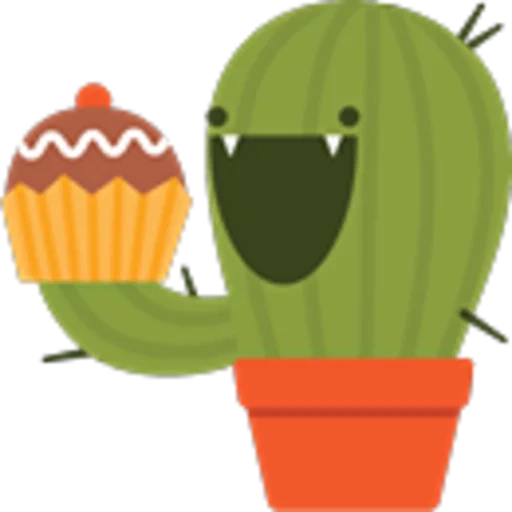 kaktus, cactus emoji, kartun kaktus, ilustrasi kaktus, cactus smiley pot