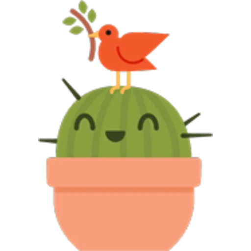 kaktus, tanaman, kaktus yang lucu, emoji cactus