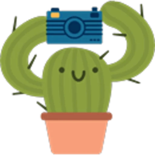 kaktus, kaktus lucu, cactus emoji, cactus smiley pot