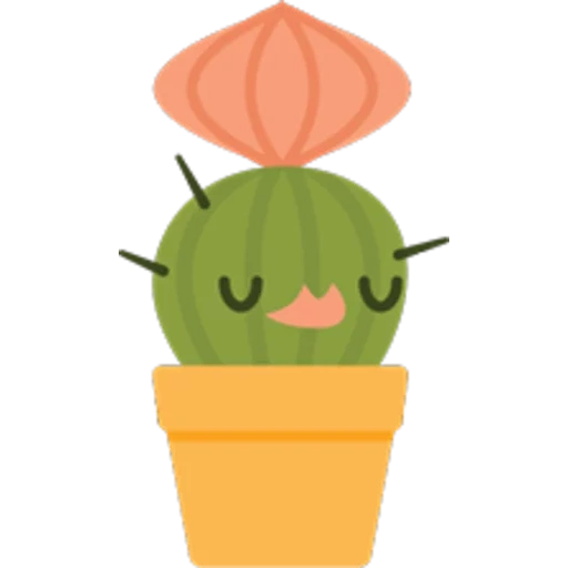kaktus, kaktus yang lucu, kawaii kaktus, gambar pot kaktus, gambar emoji cacti