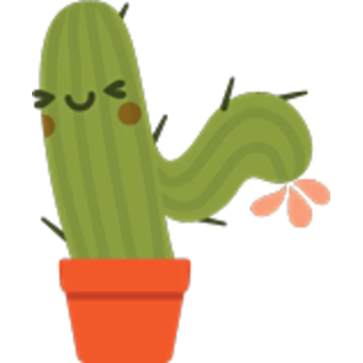 cactus, cactus cactus, dessin animé du cactus, nopal, pot de cactus smiley