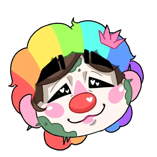 anime, clown, clown, ich bin ein clown, clownvektor