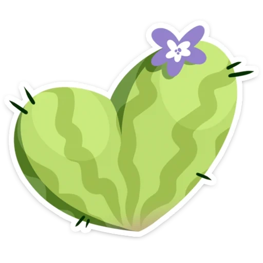 cactus, green heart, kyutimarki pony, green apple cartoon
